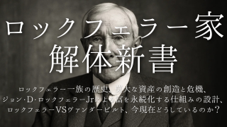 ロックフェラー家：一族の歴史、莫大な資産の創造と危機、ジョン・D・ロックフェラーJrによる富を永続化する仕組みの設計、ロックフェラーVSヴァンダービルト、今現在どうしているのか？