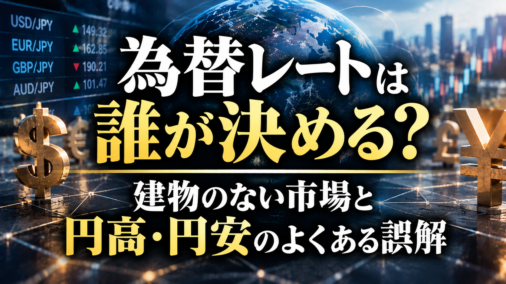 為替レートとは？円高・円安の意味と誰が決めるかをわかりやすく解説